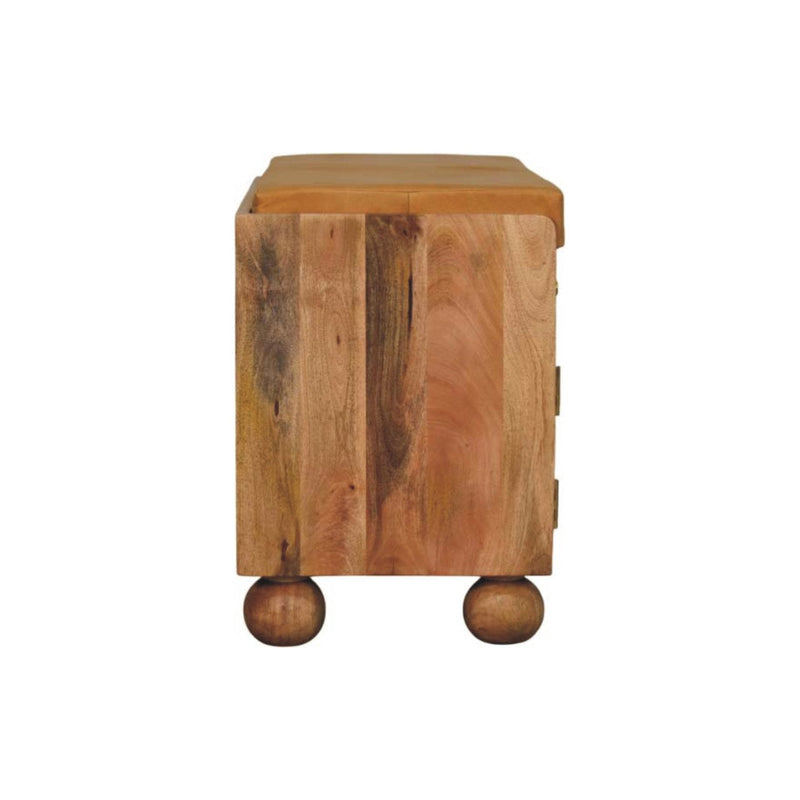 Shutter Oak-ish Shoe Rack with 2 drawers Artisan