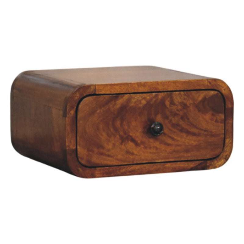 Avora Mini Wall-Mounted Chestnut 1 Drawer Nightstand Artisan