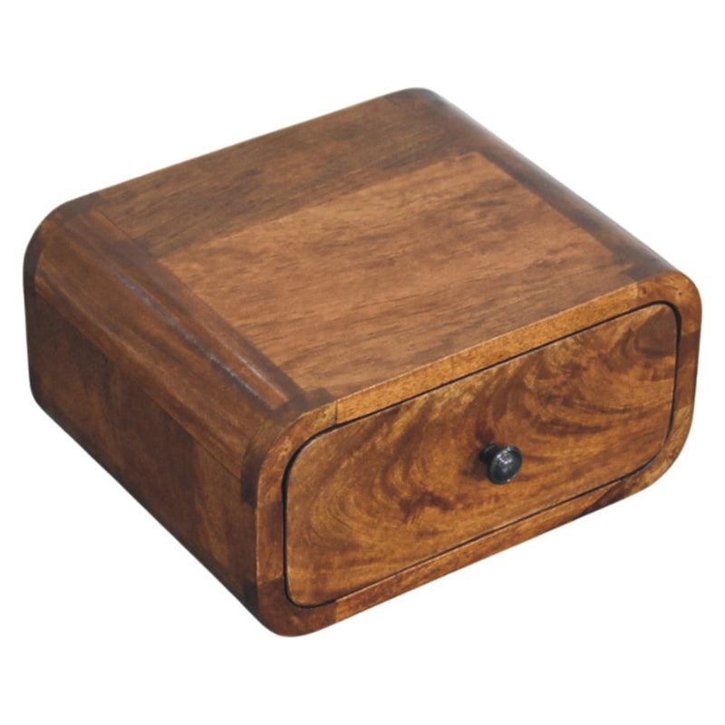 Avora Mini Wall-Mounted Chestnut 1 Drawer Nightstand Artisan