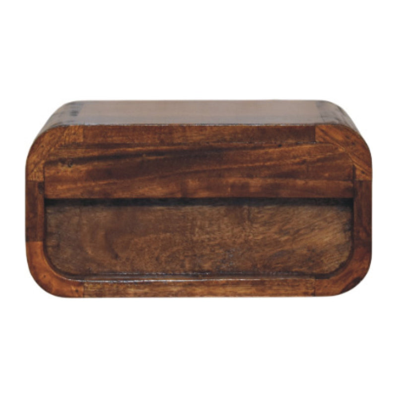 Avora Mini Wall-Mounted Chestnut 1 Drawer Nightstand Artisan