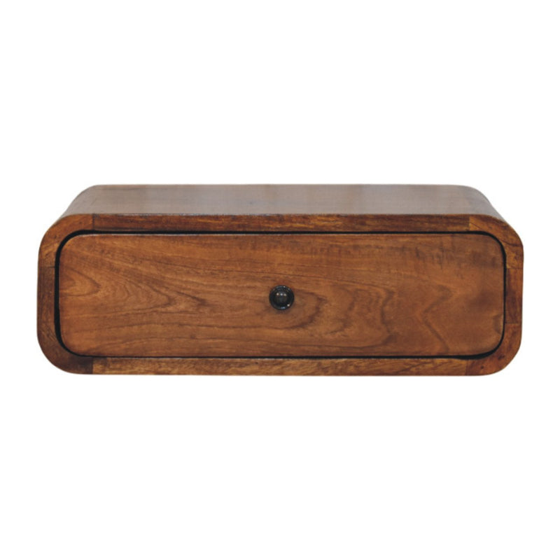 Avora Wall-Mounted Chestnut 1 Drawer Nightstand Artisan