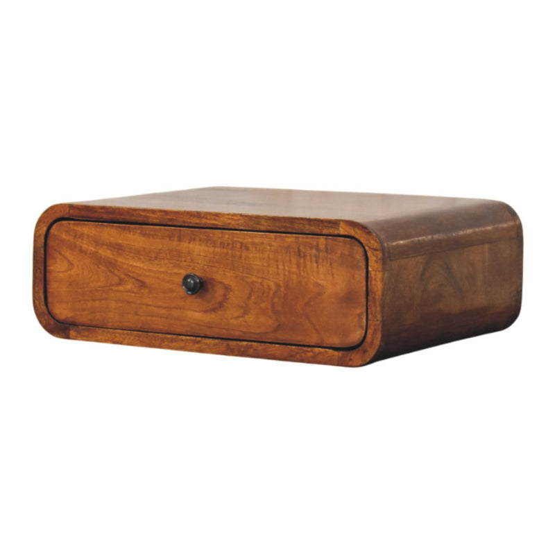 Avora Wall-Mounted Chestnut 1 Drawer Nightstand Artisan