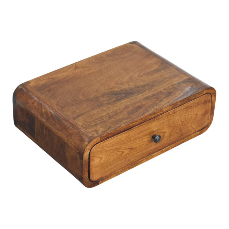 Avora Wall-Mounted Chestnut 1 Drawer Nightstand Artisan