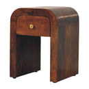 Mini Darcy Chestnut Nightstand with Curved Edges Artisan