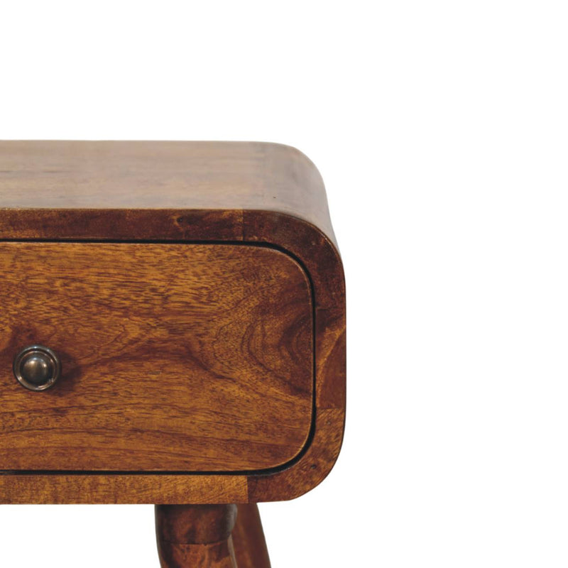 Avora Mini Chestnut Nightstand with 1 drawer Artisan