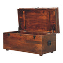 Brown Buffalo hide leather Storage Trunk Artisan