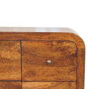 Darcy 3 over 3 Drawer Chest in Chestnut Finish Artisan