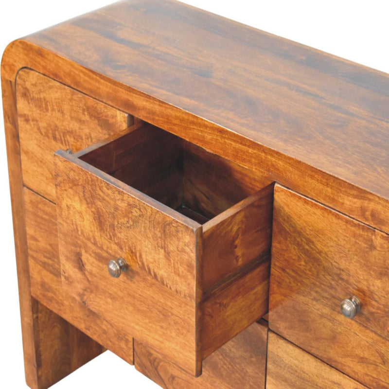Darcy 3 over 3 Drawer Chest in Chestnut Finish Artisan