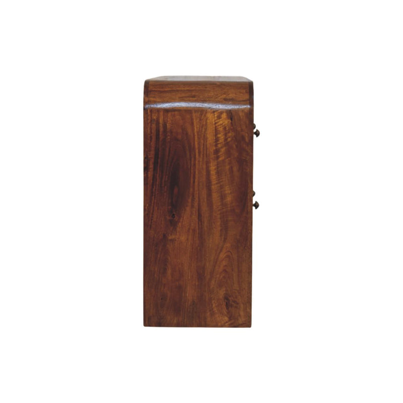 Darcy 3 over 3 Drawer Chest in Chestnut Finish Artisan