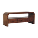 Darcy 3 drawer Open Shelf Chestnut Media unit Artisan