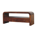 Darcy 3 drawer Open Shelf Chestnut Media unit Artisan
