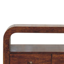 Darcy 3 drawer Open Shelf Chestnut Media unit Artisan