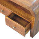 Darcy 3 drawer Open Shelf Chestnut Media unit Artisan