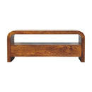 Darcy 3 drawer Open Shelf Chestnut Media unit Artisan