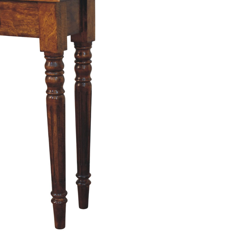 Turned Legs 1 Drawer Chestnut Console Table Artisan