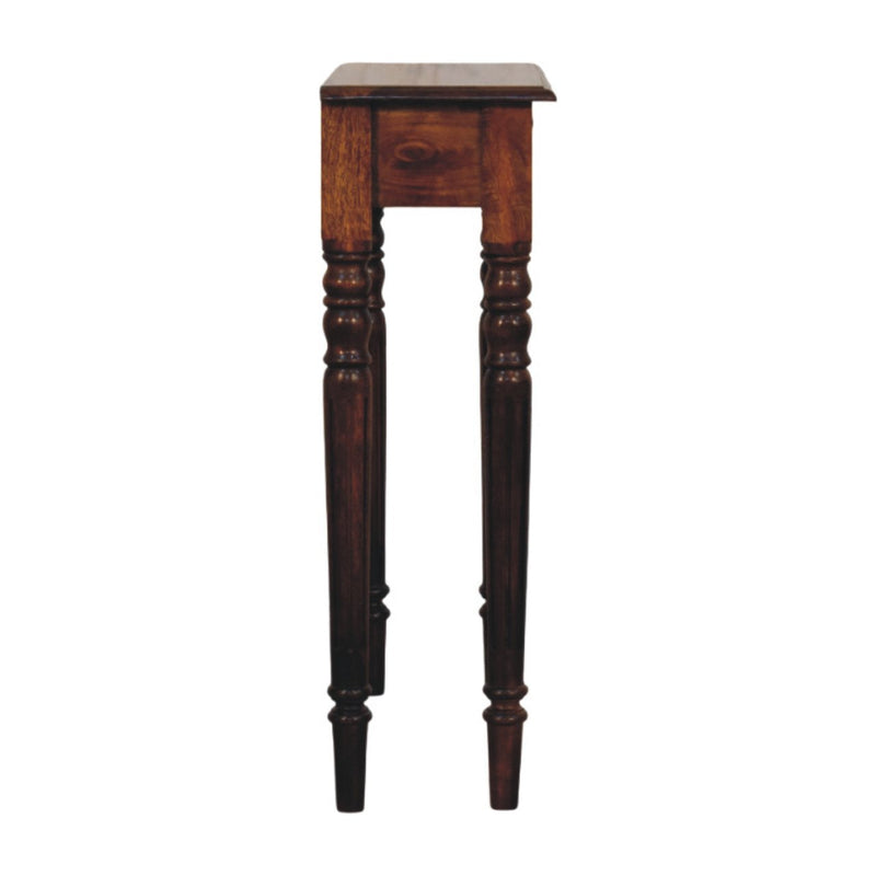 Turned Legs 1 Drawer Chestnut Console Table Artisan