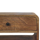 Avora Oak-ish Nightstand with Drawer and open slot Artisan