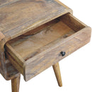 Avora Oak-ish Nightstand with Drawer and open slot Artisan