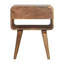 Avora Oak-ish Nightstand with Drawer and open slot Artisan