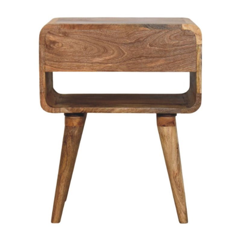 Avora Oak-ish Nightstand with Drawer and open slot Artisan