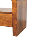 Darcy Chestnut Nightstand with Drawer and open shelf Artisan