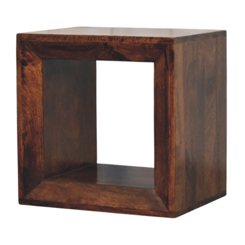 Solis Open California Walnut Side Table Artisan