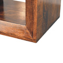 Solis Open California Walnut Side Table Artisan