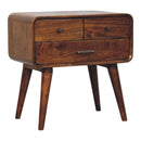 Avora 3-Drawer Chestnut Nightstand Artisan