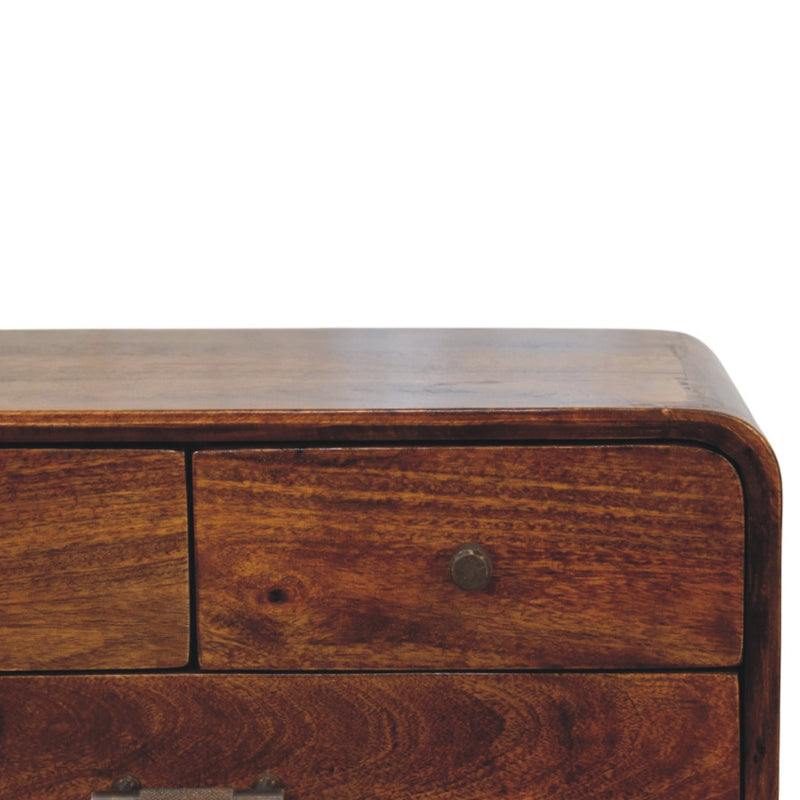 Avora 3-Drawer Chestnut Nightstand Artisan
