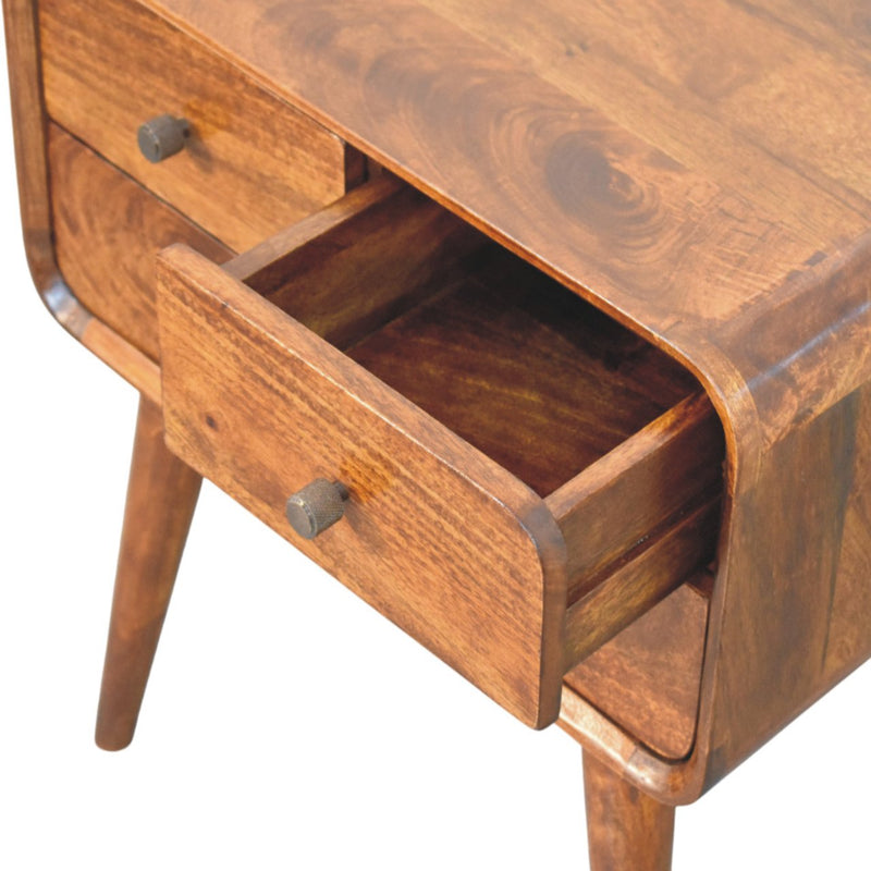 Avora 3-Drawer Chestnut Nightstand Artisan