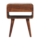 Avora Chestnut Nightstand with Drawer and open slot Artisan