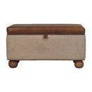 Boucle Lid- up Storage Ottoman Artisan