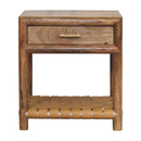 Regency Woven Oak-ish Nightstand with Drawer Artisan