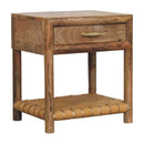 Regency Woven Oak-ish Nightstand with Drawer Artisan