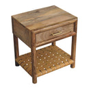 Regency Woven Oak-ish Nightstand with Drawer Artisan