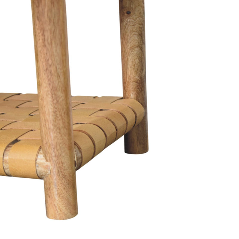 Regency Woven Oak-ish Nightstand with Drawer Artisan
