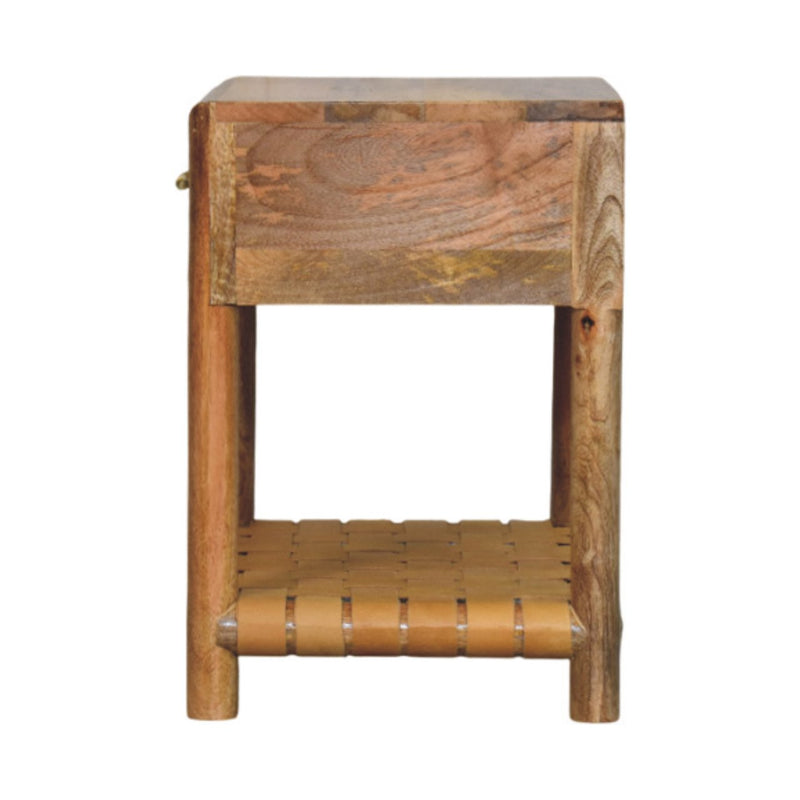 Regency Woven Oak-ish Nightstand with Drawer Artisan