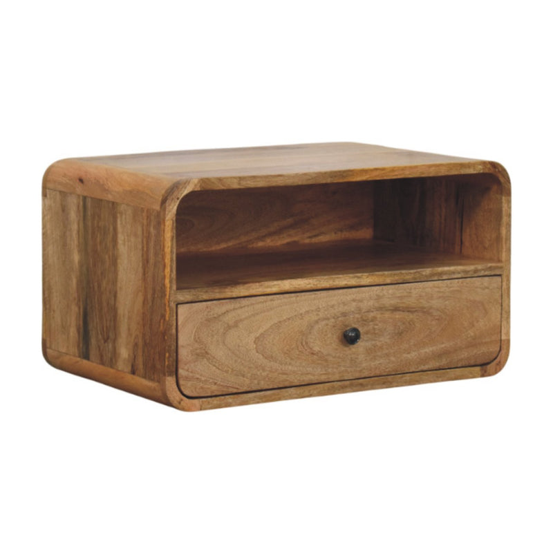 Avora Wall-Mounted Oak-ish Nightstand Artisan