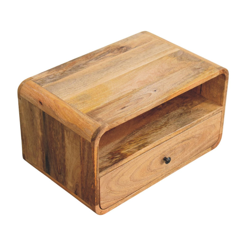 Avora Wall-Mounted Oak-ish Nightstand Artisan