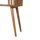 Slatted Oak-ish Console Table Artisan