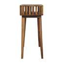 Slatted Oak-ish Console Table Artisan