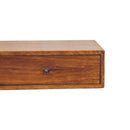 Lunar 2 Drawer Chestnut Wall Mounted Console Table Artisan