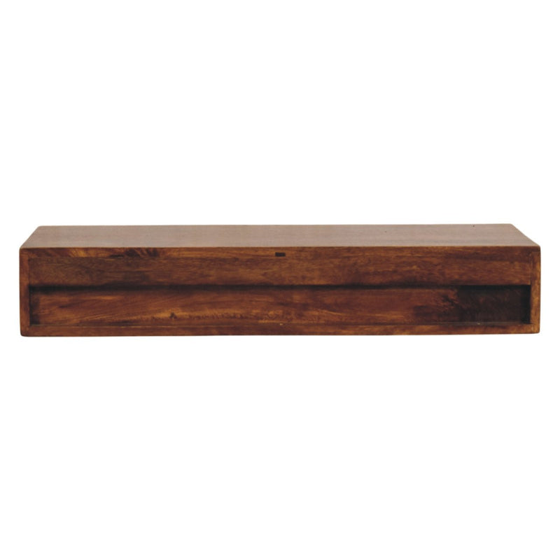 Lunar 2 Drawer Chestnut Wall Mounted Console Table Artisan