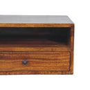 Lunar 2 Drawer Chestnut Wall Mounted Media Unit Artisan