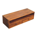 Lunar 2 Drawer Chestnut Wall Mounted Media Unit Artisan