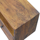 Lunar 2 Drawer Chestnut Wall Mounted Media Unit Artisan