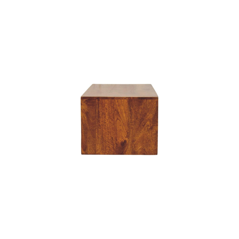 Lunar 2 Drawer Chestnut Wall Mounted Media Unit Artisan