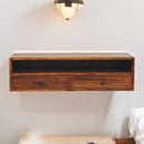 Lunar 2 Drawer Chestnut Wall Mounted Media Unit Artisan