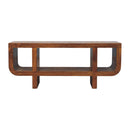 Orion Curved Chestnut Media Unit Artisan