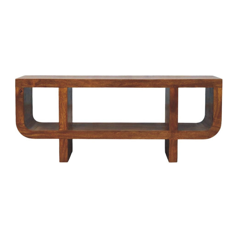 Orion Curved Chestnut Media Unit Artisan